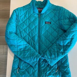 Patagonia Women's Blue Quilted Puffer Jacket
